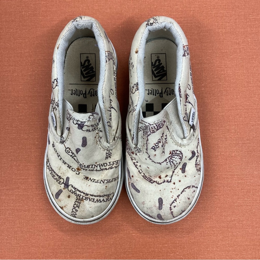 Vans x Harry Potter, Marauder’s Map slip-ons 9.5C